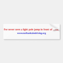 Light Pole jump Bumper Sticker