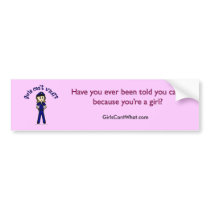 Light Police Officer Girl Bumper Stickers