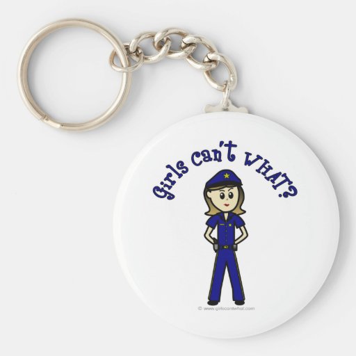 Light Police Officer Key Chain