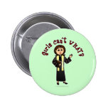 Light Preacher Girl Pinback Buttons