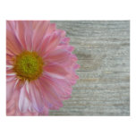 Light Purple Daisy & Barnwood Wedding Invitation