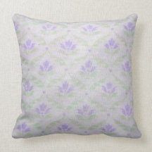 Light Purple Flower Pattern Pillow