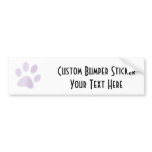 Light Purple Halftone Paw Print bumper stickers