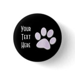 Light Purple Halftone Paw Print buttons