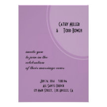 Light purple modern circle custom invite