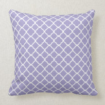 Light Purple Quatrefoil Pattern Pillows