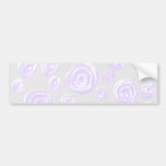 Light purple rose pattern on pale grey. bumper sticker