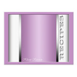 Light Purple Sophisticated Recipe Cards Postcard