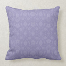 Light Purple Vintage Floral Pattern Throw Pillow