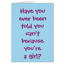 Light Race Car Driver Girl Card