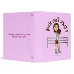 Light Red Girl Boxer Vinyl Binder