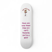 Light Red Girls Baseball Skateboard Deck