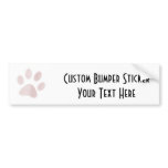 Light Red Halftone Paw Print bumper stickers