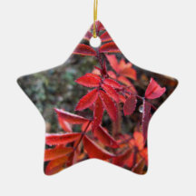 Light Red Leaves Christmas Tree Ornaments