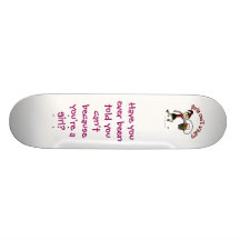 Light Red Womens Basketball Skateboard Deck