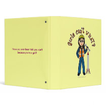 Light Rocket Scientist Girl Vinyl Binders