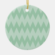 Light Sage Green Zigzags. Ornaments