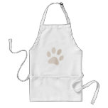 Light Sepia Halftone Paw Print aprons