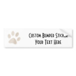 Light Sepia Halftone Paw Print bumper stickers