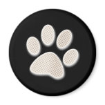 Light Sepia Halftone Paw Print magnets