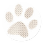 Light Sepia Halftone Paw Print stickers