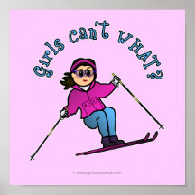 Light Snow Skier Print
