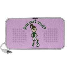 Light Soccer Girl in Green Uniform Notebook Speaker
