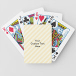 Light Tan Stripes with Black Text. playing cards