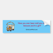 Light Trucker Girl Bumper Stickers