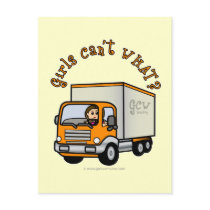 Light Trucker Girl Postcard