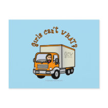 Light Trucker Girl Post Cards