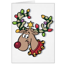 Light-Up Rudolph Card