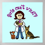 Light Veterinarian Girl Print