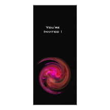 LIGHT VORTEX bright pink red violet purple black Custom Invitation