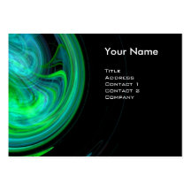 LIGHT VORTEX MONOGRAM Vibrant black blue green Business Card Template
