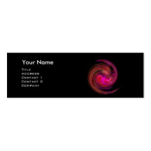 LIGHT VORTEX MONOGRAM Vibrant black red pink Business Cards