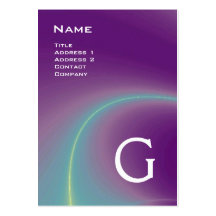LIGHT WAVES 2 MONOGRAM purple violet white pink Business Cards