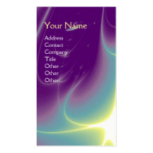 LIGHT WAVES MONOGRAM ,Violet Purple,White Business Card Template