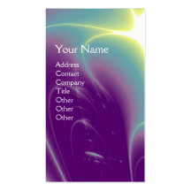 LIGHT WAVES MONOGRAM ,Violet Purple,White Business Cards