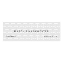 Light White "Watermark Style" Scales of Justice Business Card Template