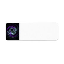Light Within - Violet & Indigo Swirls full Return Address Label