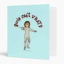Light Woman Fencing 3 Ring Binders
