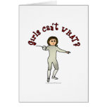 Light Woman Fencing Card