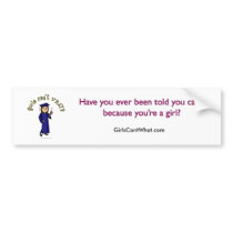 Light Woman Graduate in Blue Gown Bumper Stickers