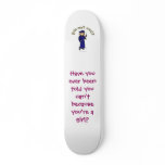 Light Woman Graduate in Blue Gown Skateboard Deck