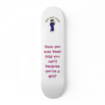 Light Woman Graduate in Blue Gown Skateboard Deck