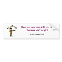 Light Womans Hunting Bumper Sticker