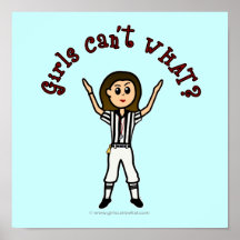 Light Womens Football Referee Posters