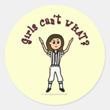 Light Womens Football Referee Stickers