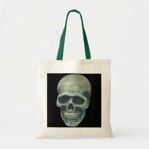 Lightblue Mr. Bone with black background Tote Bag